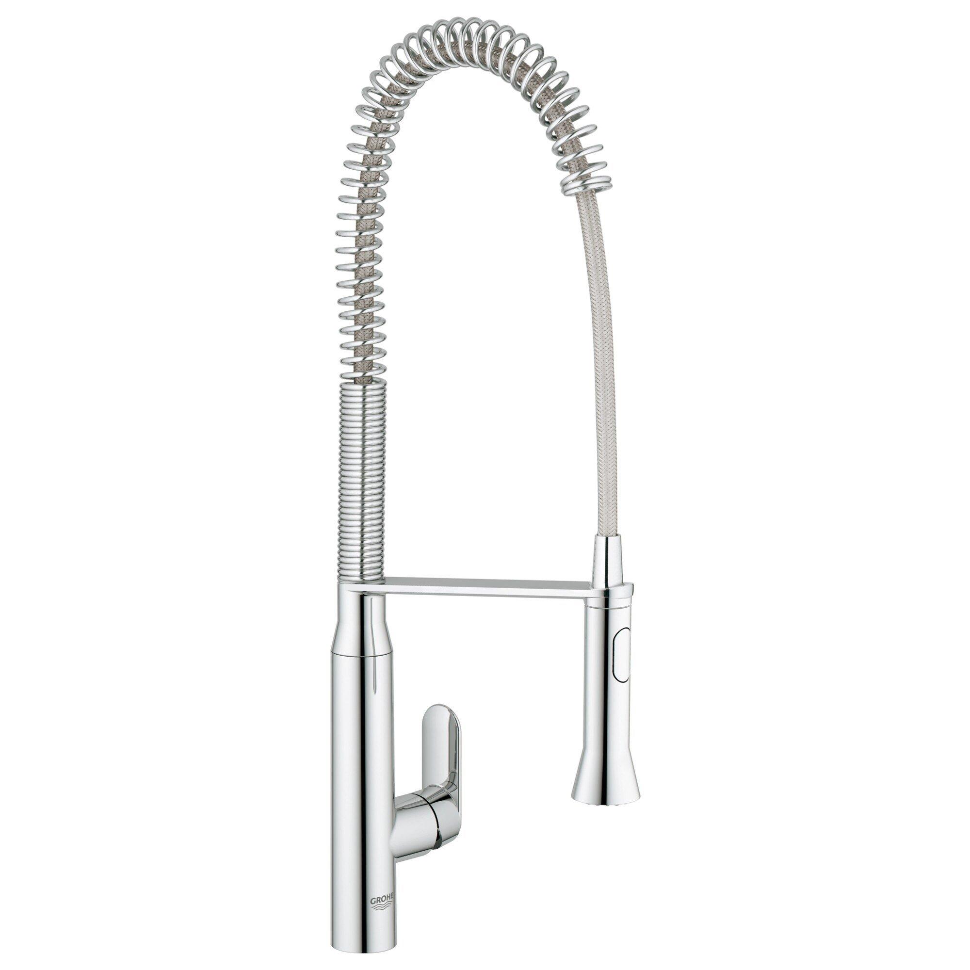 GROHE StarLight Chrome Single Handle Pull Out Kitchen Faucet 