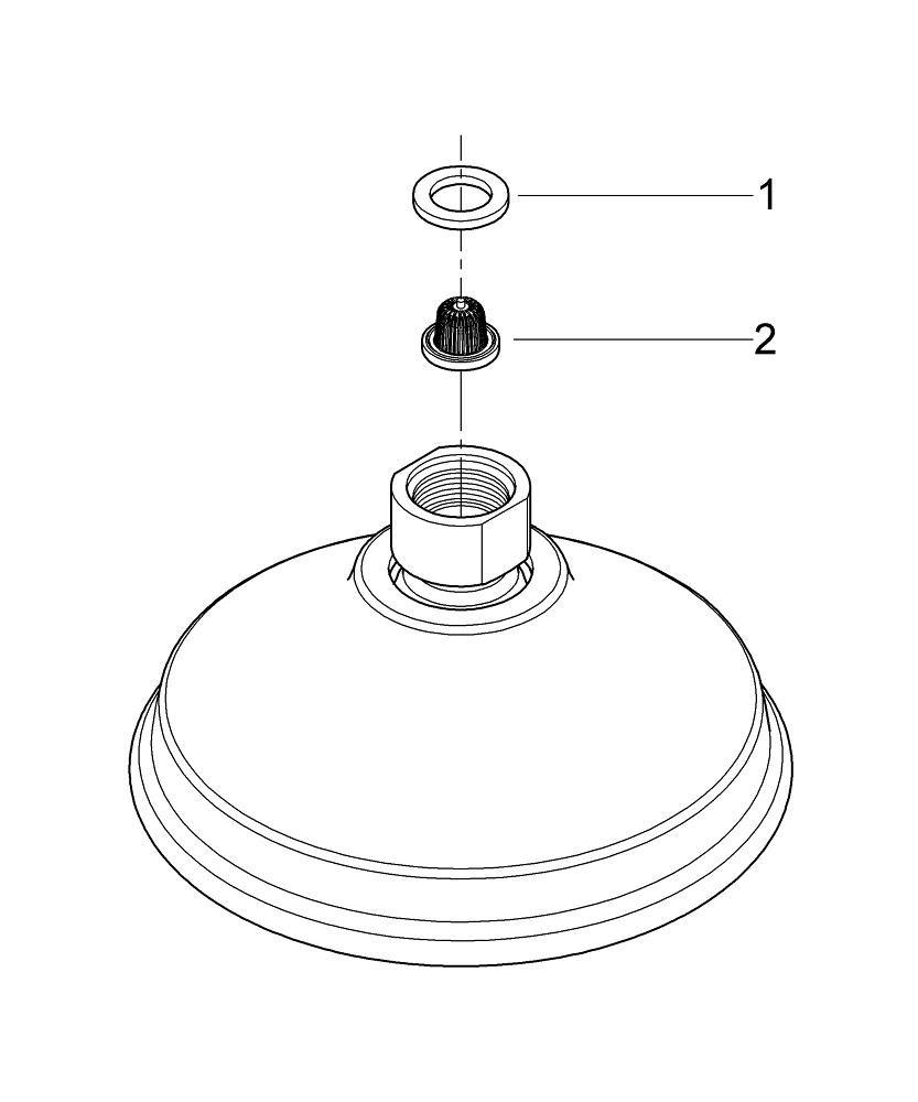GROHE StarLight&reg; Chrome Single Function Rain Showerhead 