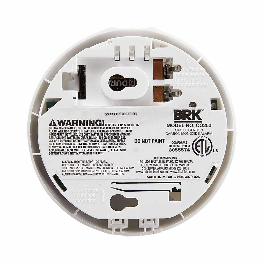 First Alert White Battery Operated Carbon Monoxide Detector 