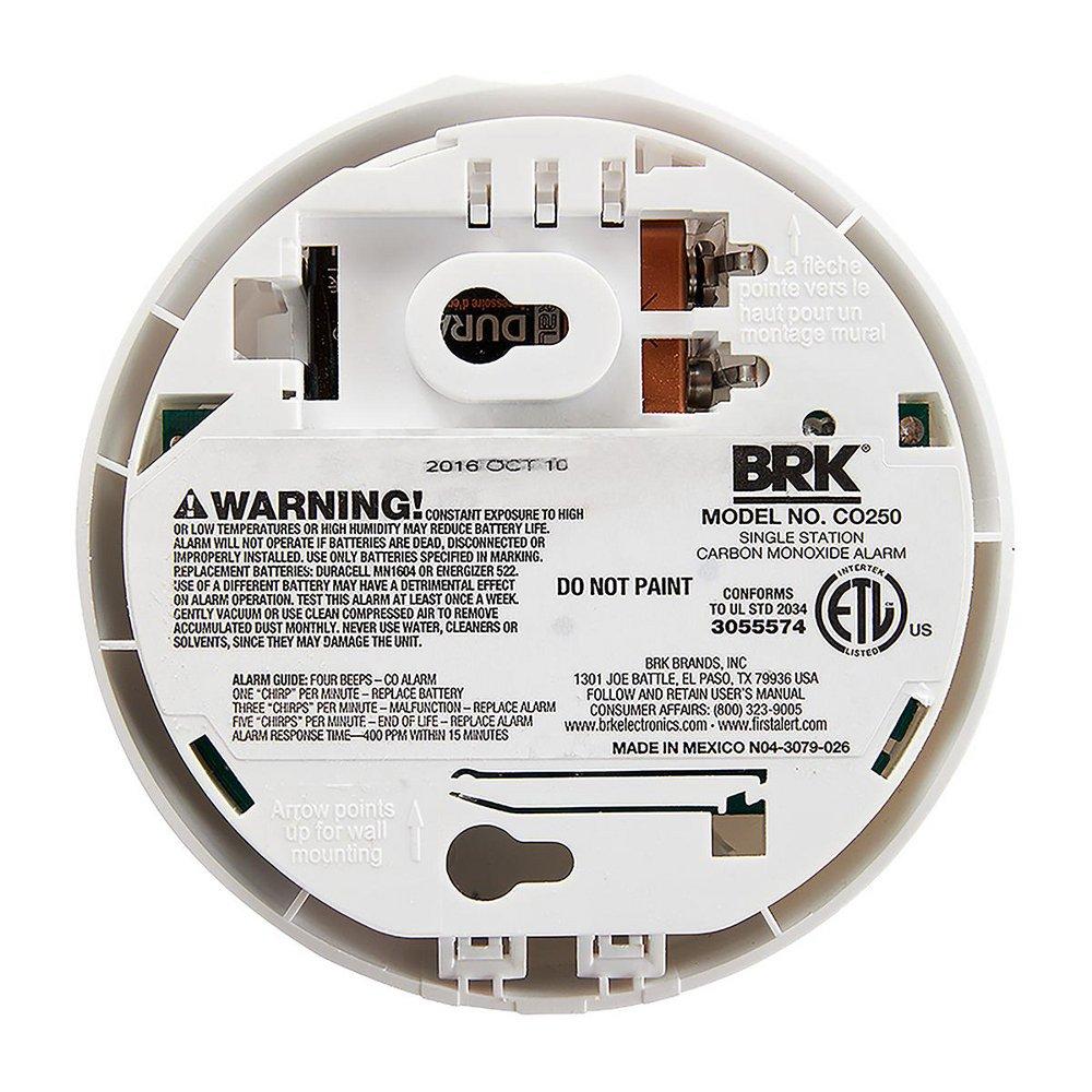 First Alert White Battery Operated Carbon Monoxide Detector 
