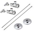 1/2 x 3/8 x 2-3/8 in. Compression Flexible Lavatory Supply Kit Polished Chrome