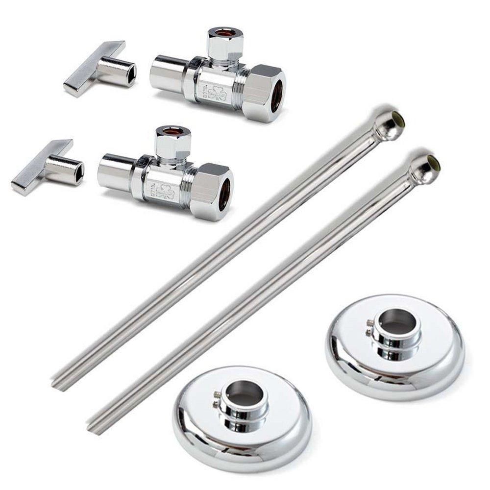 McGuire Manufacturing Chrome Plated Sink 1/2 in x 3/8 in. Supply Kit in Chrome Plated 