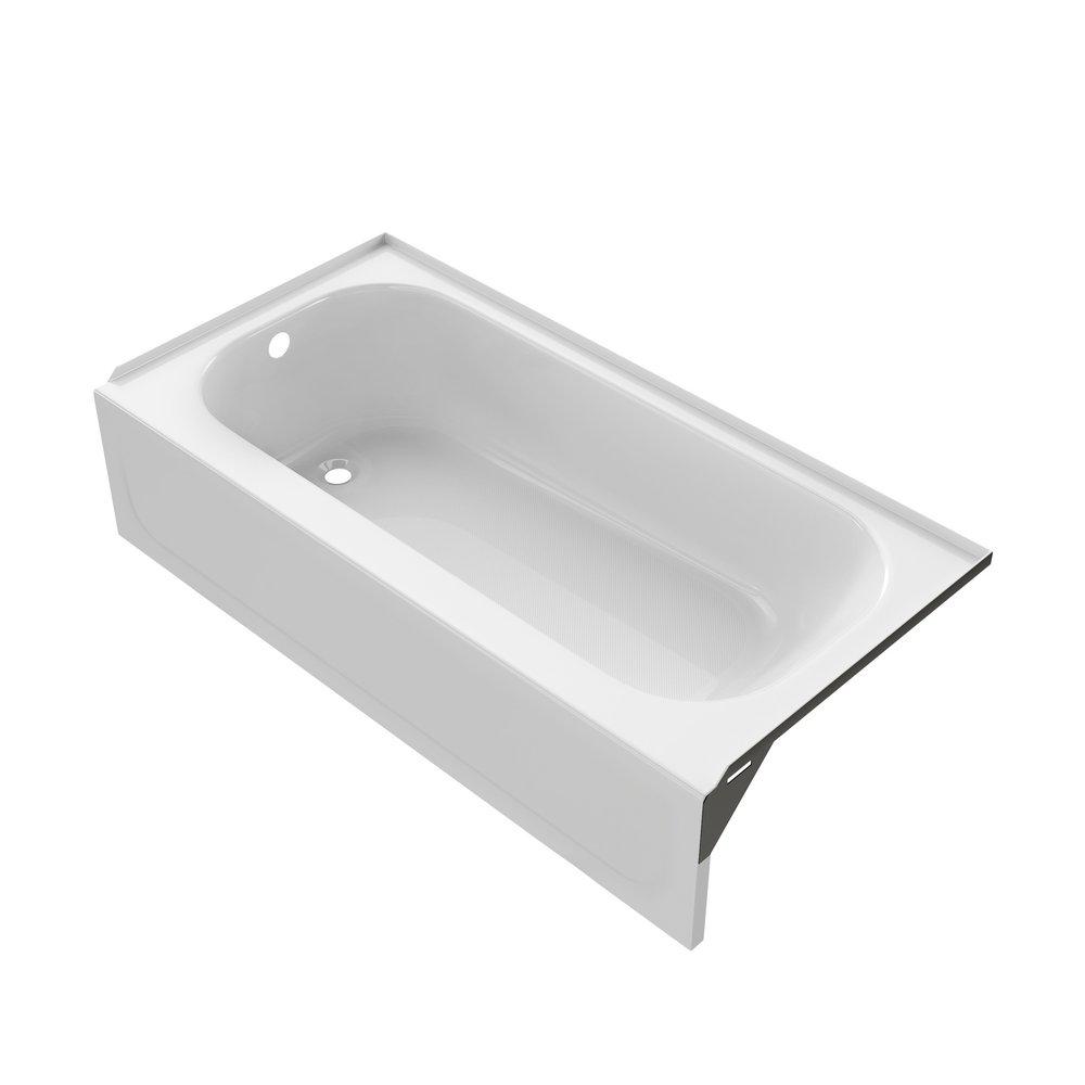 PROFLO&reg; White 60 x 30 in. Soaker Alcove Bathtub Left Drain 