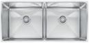 34-3/4 x 17-3/8 in. No Hole Double Bowl Undermount Kitchen Sink in Stainless Steel