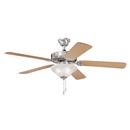 Kichler Lighting Brushed Stainless Steel 52 in. 40 W 3-Light Ceiling Fan with Light Kit 