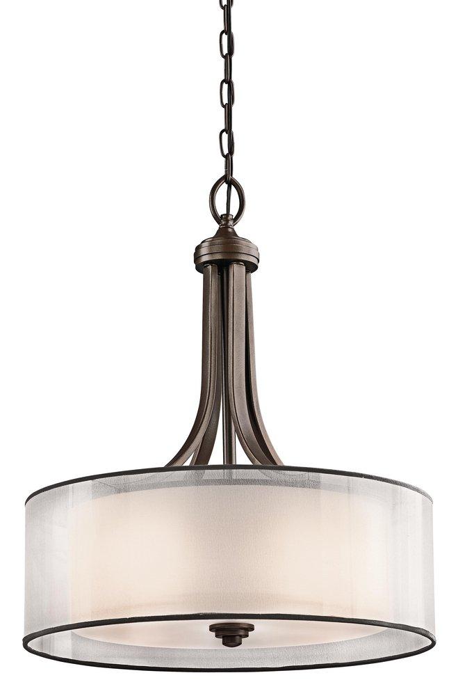 Kichler Lighting Mission Bronze 23-1/2 in. 100W 4-Light Medium Pendant 