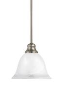 Seagull Lighting Brushed Nickel 6-1/2 in. 100 W 1-Light Medium Mini Pendant 