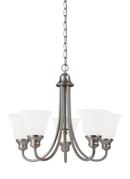 Seagull Lighting Brushed Nickel 54-3/8 in. 100 W 5-Light Medium Chandelier 