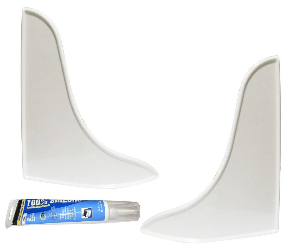 Keeney White 9-1/4 x 11 in. Tub Splash Guard 