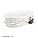Signature Hardware White 60 x 42 in. Soaker Drop-In Bathtub End Drain 