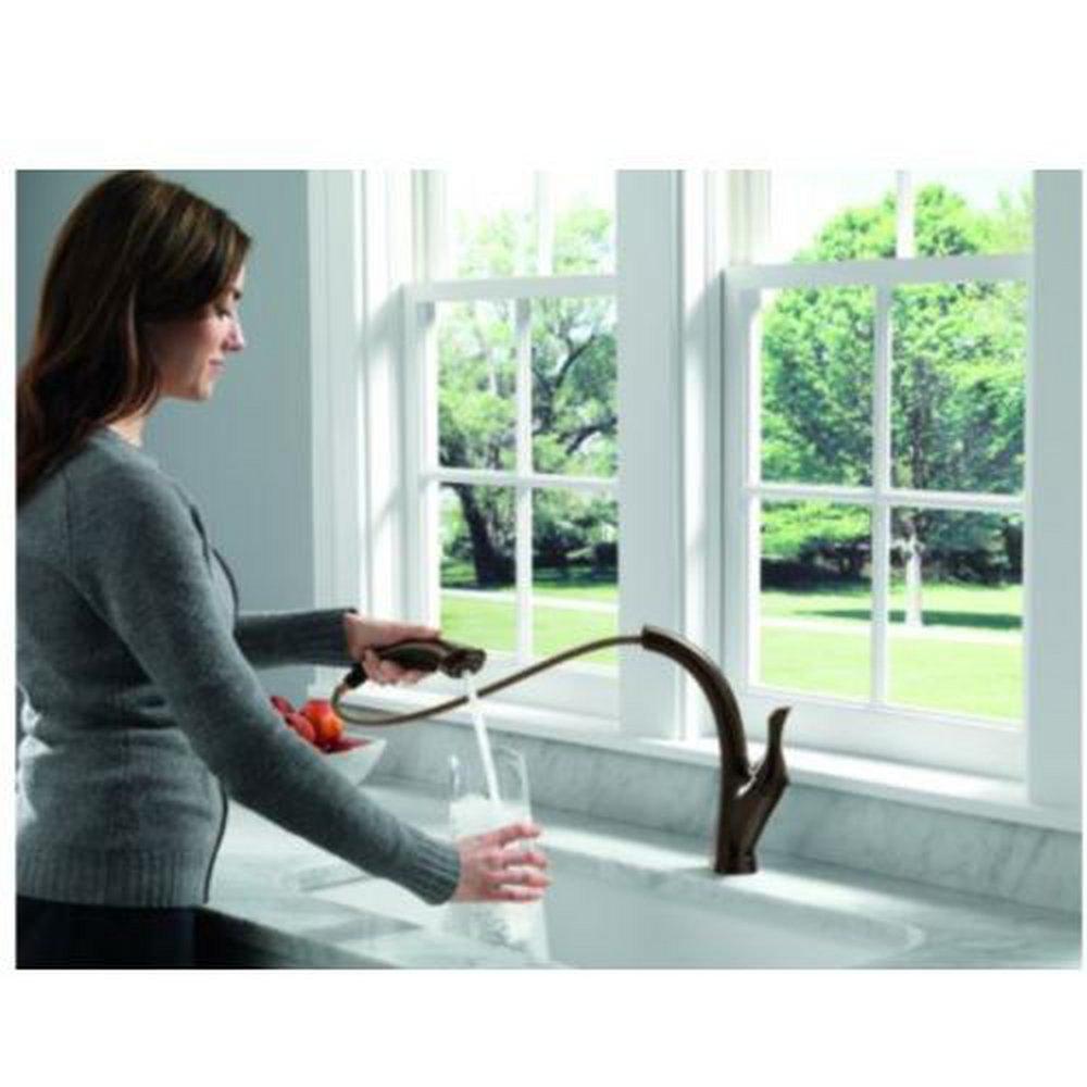 Delta Faucet Venetian&reg; Bronze Single Handle Pull Out Kitchen Faucet 
