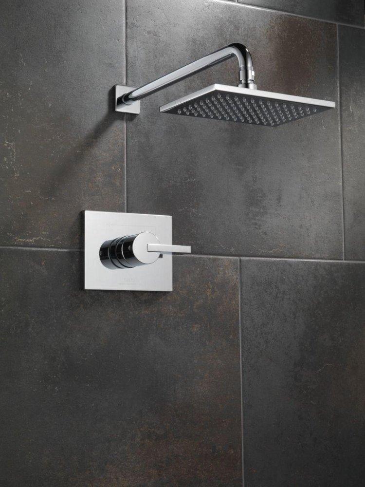 Delta Faucet Brilliance&reg; Stainless Single Handle Single Function Shower Faucet (Trim Only) 