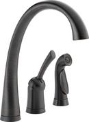 Single Handle Touch Activated Kitchen Faucet with Side Spray and Touch2O Technology in Venetian Bronze