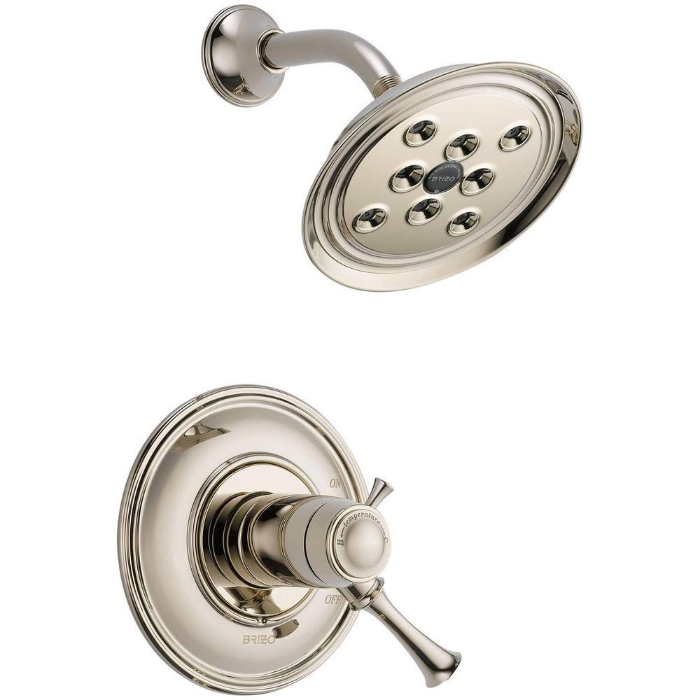 Brizo Polished Nickel Shower Faucet with Double Lever Handle (Trim Only) 