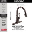 Delta Faucet Venetian Bronze Single Handle Pull Down Kitchen Faucet 