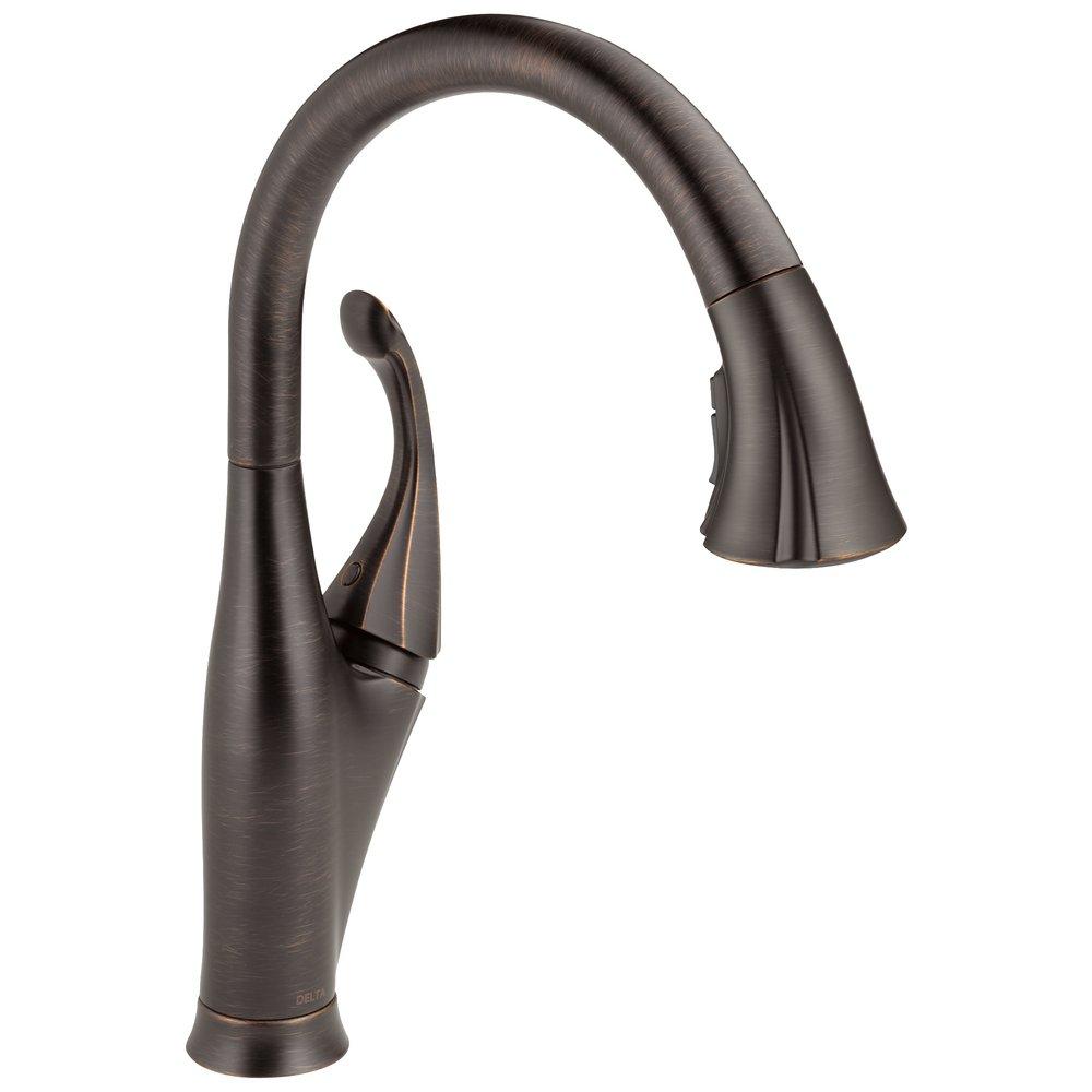 Delta Faucet Venetian Bronze Single Handle Pull Down Kitchen Faucet 
