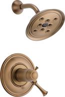 Shower Faucet with Double Lever Handle in Brilliance Brushed Bronze (Trim Only)
