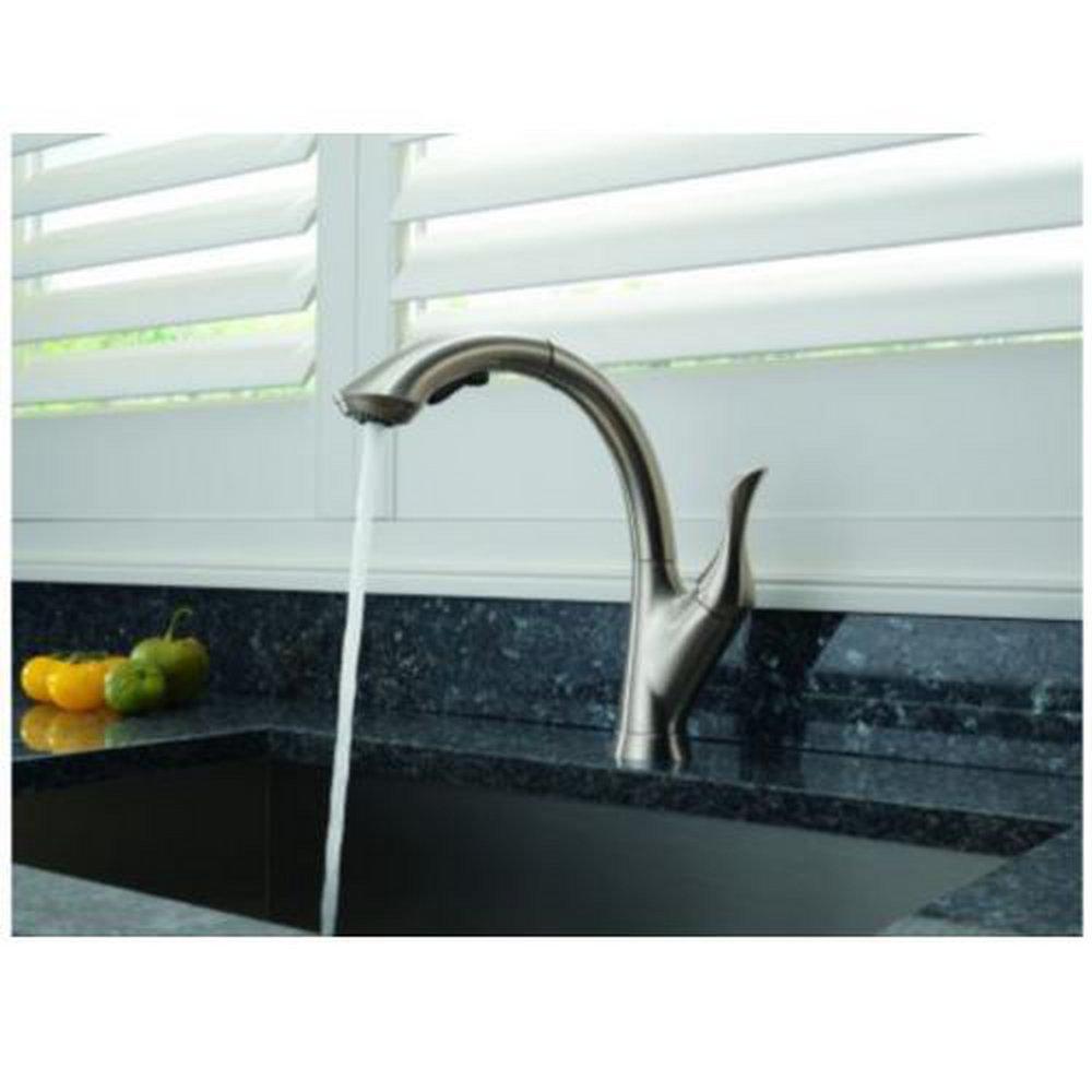 Delta Faucet Chrome Single Handle Pull Out Kitchen Faucet 
