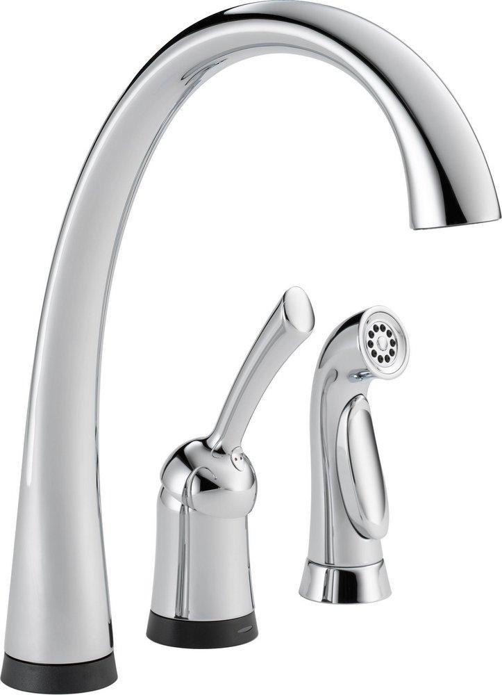 Delta Faucet Polished Chrome Single Handle Touch Activated Kitchen Faucet with Side Spray and Touch2O Technology 
