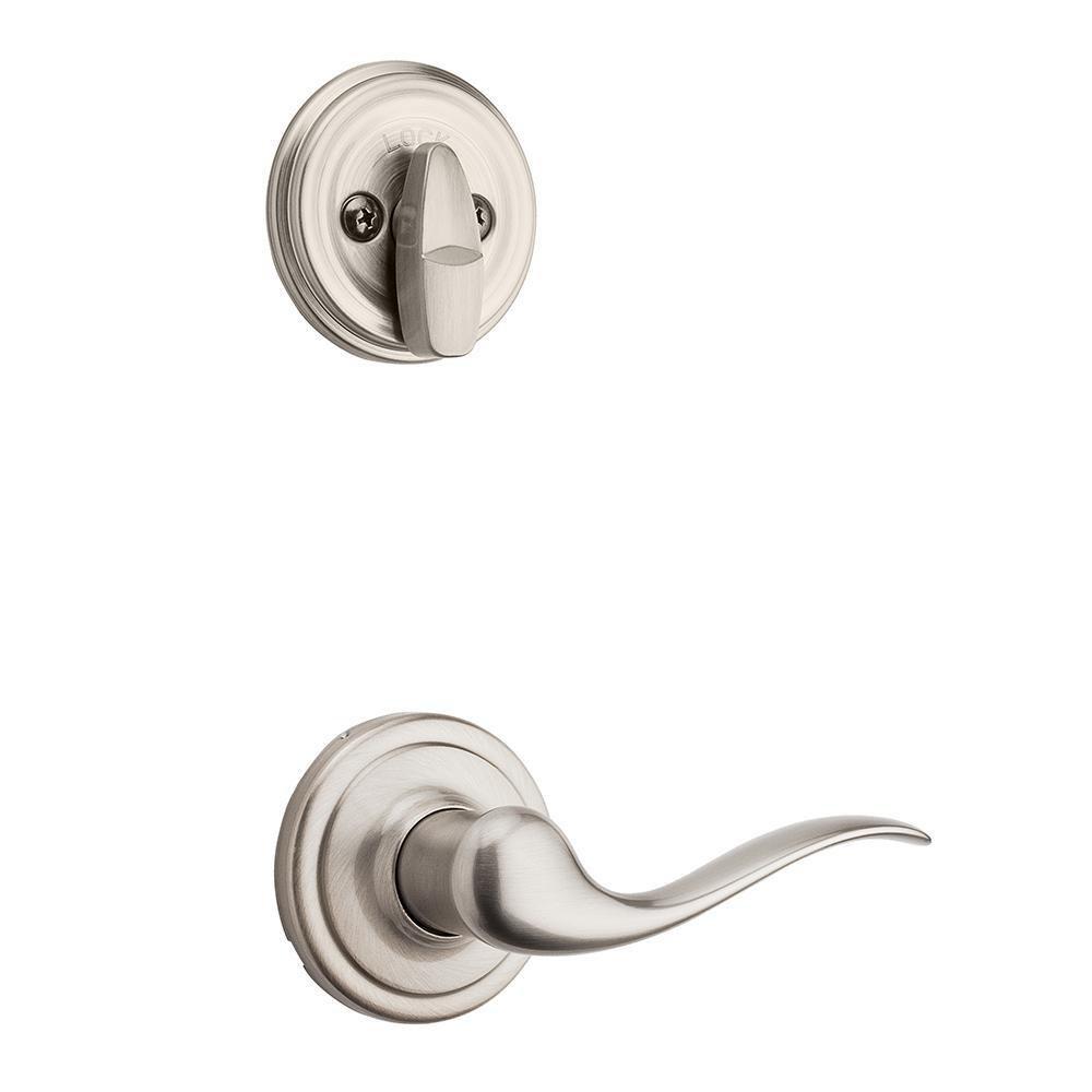Kwikset Satin Nickel Single Cylinder Left Handed Interior Pack Lever 