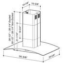 Broan Stainless Steel 36 in. Island Range Hood 