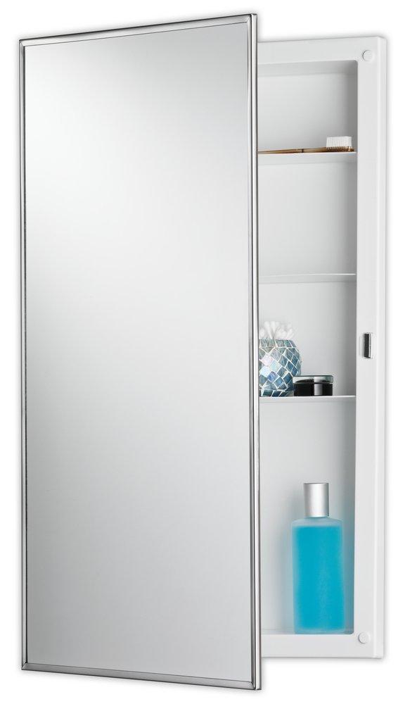 Jensen Basic White 26-1/8 in. Recessed Mount Medicine Cabinet 