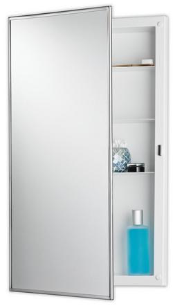 26-1/8 in. Recessed Mount Medicine Cabinet in Basic White