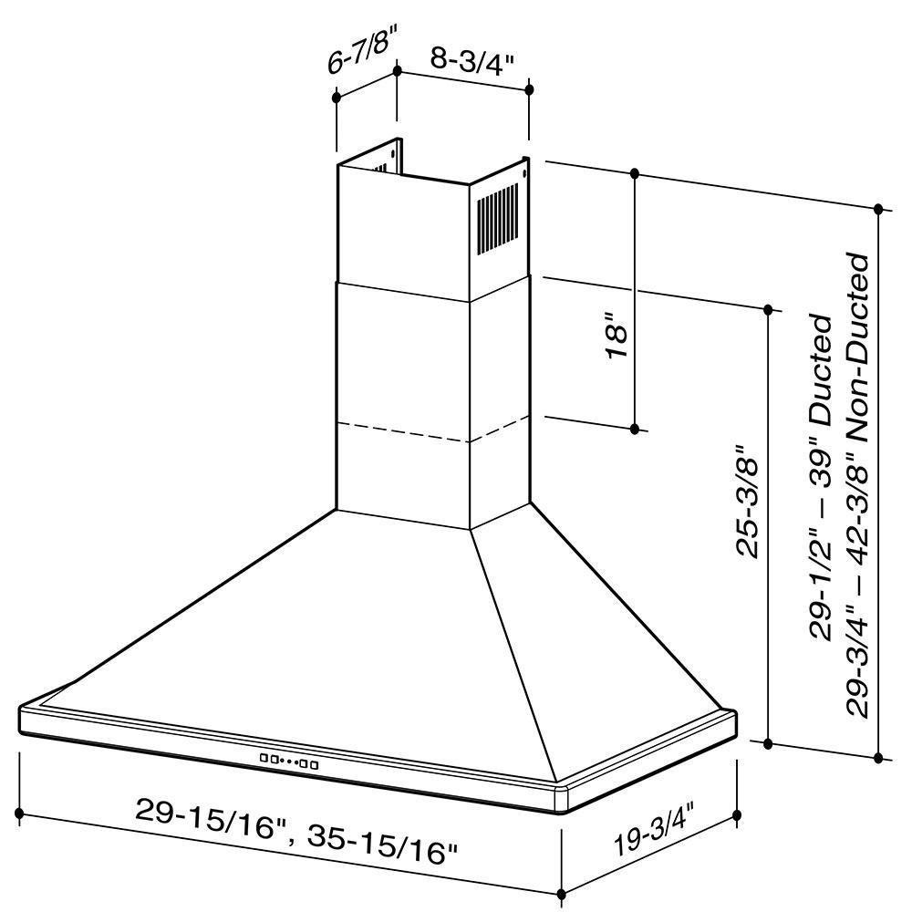 Broan Stainless Steel Convertible Range Hood in Stainless Steel 