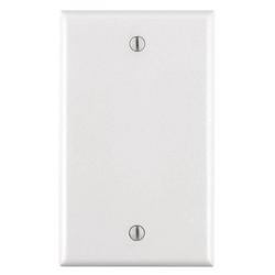 1-Gang Blank Receptacle Plate in White