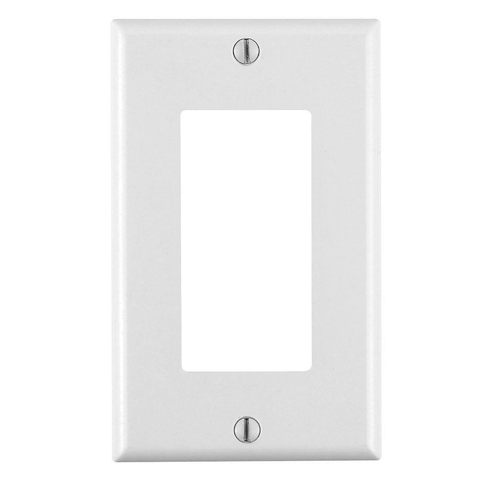 LEVITON White 1 Gang Decorative Plate 