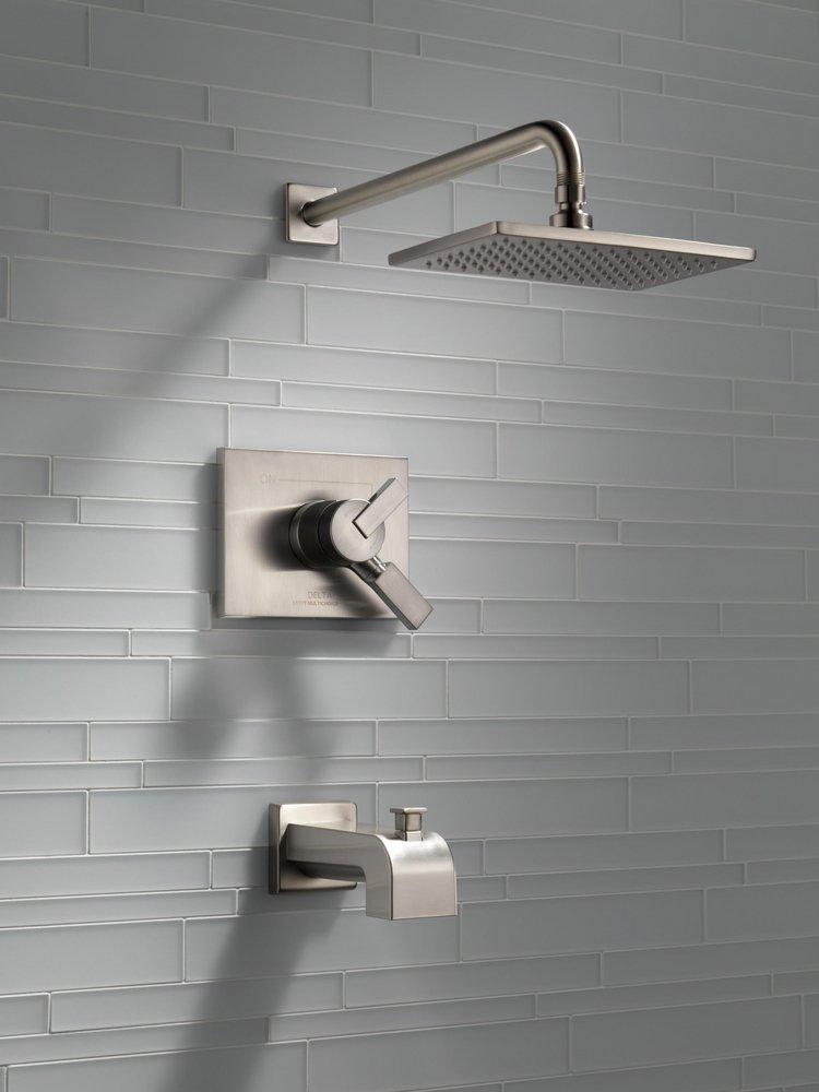 Delta Faucet Brilliance Stainless Two Handle Single Function Bathtub & Shower Faucet (Trim Only) 