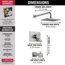 Delta Faucet Stainless Two Handle Single Function Bathtub & Shower Faucet (Trim Only) 