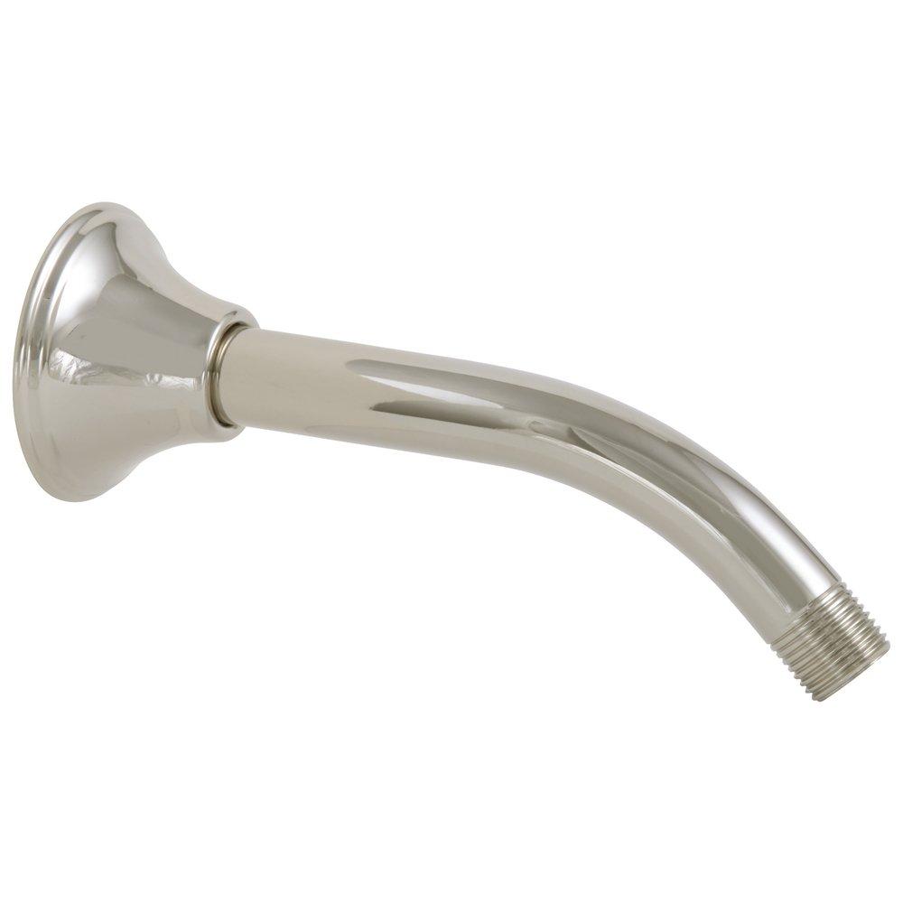 Brizo Brilliance&reg; Polished Nickel 1/2 x 9 in. NPT Brass Shower Arm and Flange 
