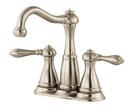 Mini Widespread Bathroom Sink Faucet with Double Lever Handle in Brushed Nickel