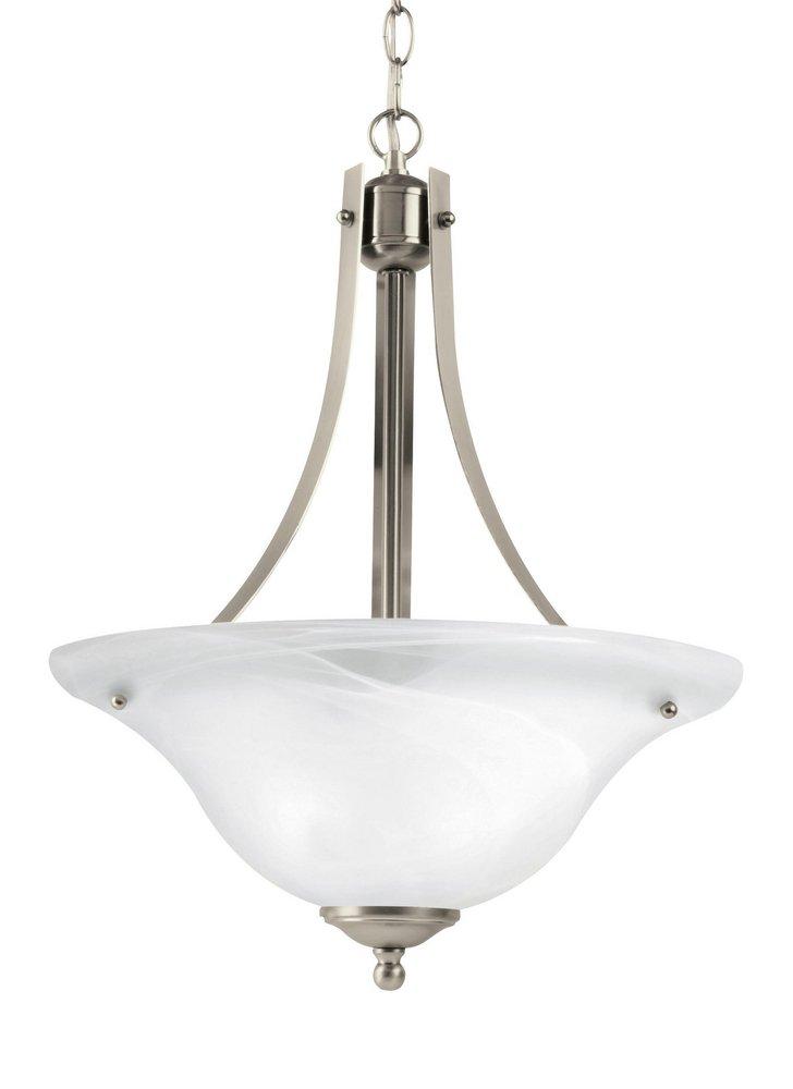 Seagull Lighting Brushed Nickel 100 W 2-Light Medium Pendant 