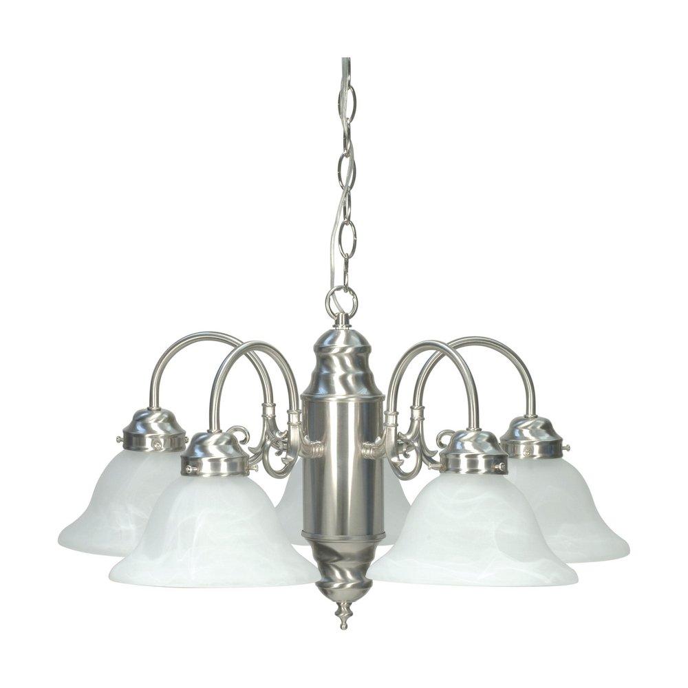 NUVO Brushed Nickel 3-Light Incandescent Chandelier 