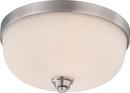 NUVO Brushed Nickel 3-Light Medium E-26 Base Flushmount Ceiling Fixture 