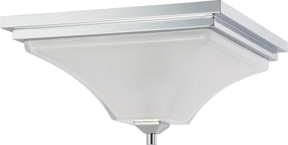 NUVO Polished Chrome 2 Light 60W 15-1/4 in. Flush Mount Ceiling Fixture 