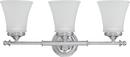 NUVO Polished Chrome 100W 3-Light Vanity Light Fixture 
