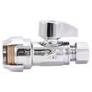 SharkBite&reg; Polished Chrome Lever Handle Straight Supply Stop Valve in Polished Chrome 