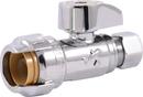 SharkBite&reg; Polished Chrome Lever Handle Straight Supply Stop Valve in Polished Chrome 