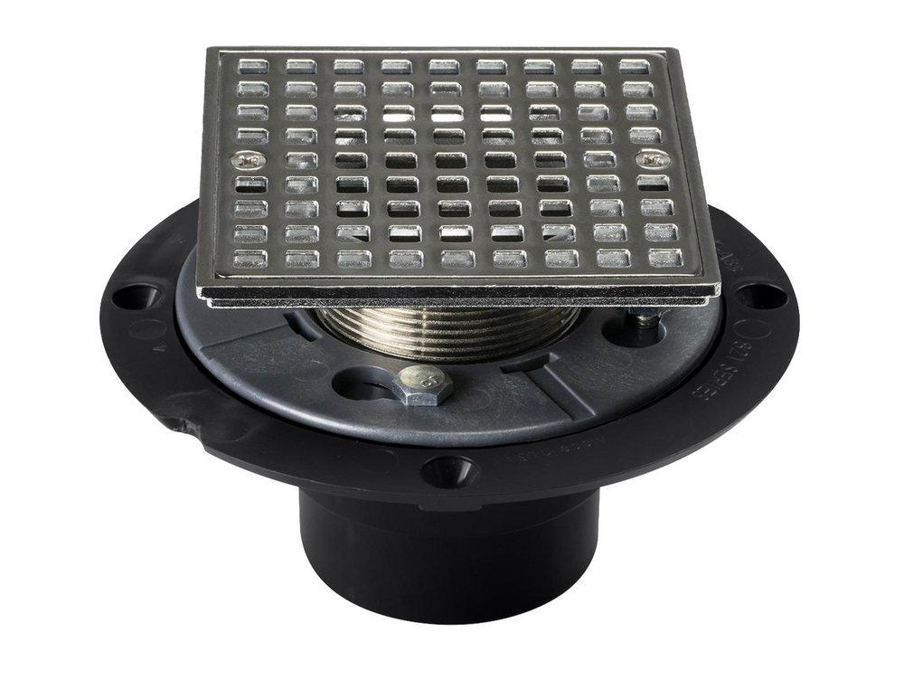 Sioux Chief Black Hub Plastic Chrome Plated Shower Drain 