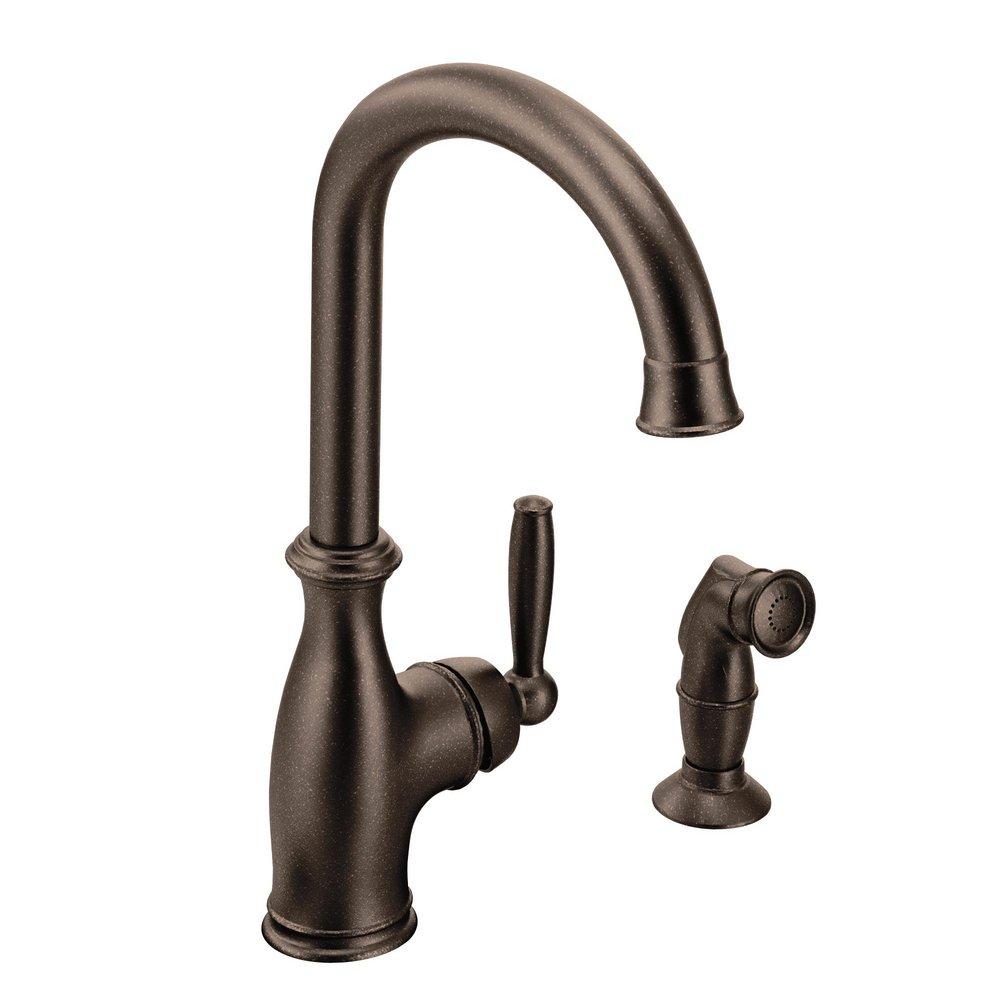 Moen Oil Rubbed Bronze Single Handle Kitchen Faucet 