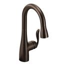 Moen Oil Rubbed Bronze Single Lever Handle Pull Down Bar Faucet with Power Clean and Reflex Technology 