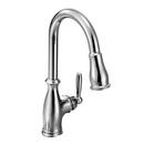 Moen Polished Chrome Single Handle Pull Down Kitchen Faucet with Power Boost and Reflex Technology 