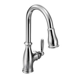 Single Handle Pull Down Kitchen Faucet in Polished Chrome