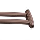 60 in. Adustable Double Curve Shower Rod Old World Bronze