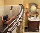 Moen Old World Bronze 60 in. Adustable Double Curve Shower Rod 