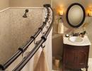Moen Old World Bronze 60 in. Adustable Double Curve Shower Rod 