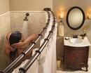 Moen Old World Bronze 60 in. Adustable Double Curve Shower Rod 